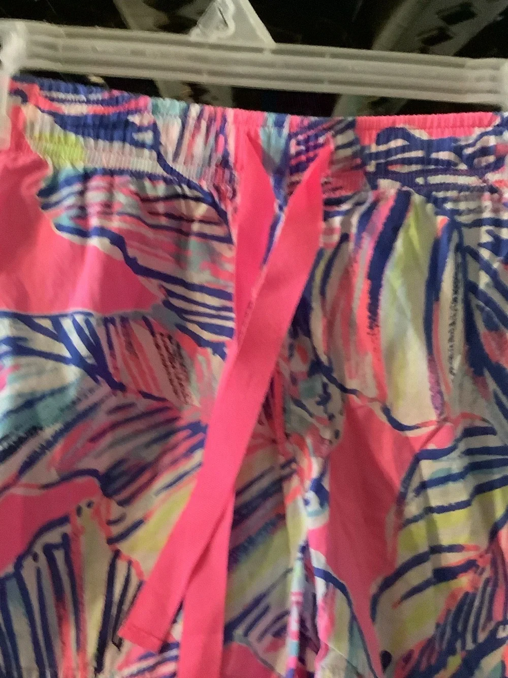 Lilly‎ Pulitzer Pink Multi-Leaf Print Athletic Shorts